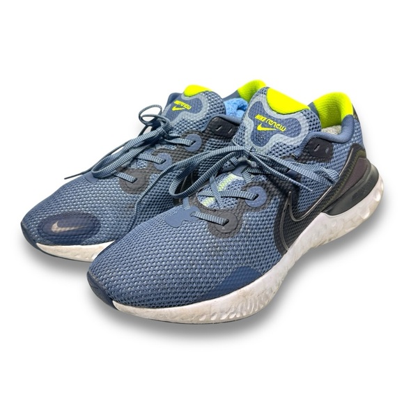Nike Blue Renew Run Diffused Lace Up Sneakers Size 13 - Picture 1 of 10